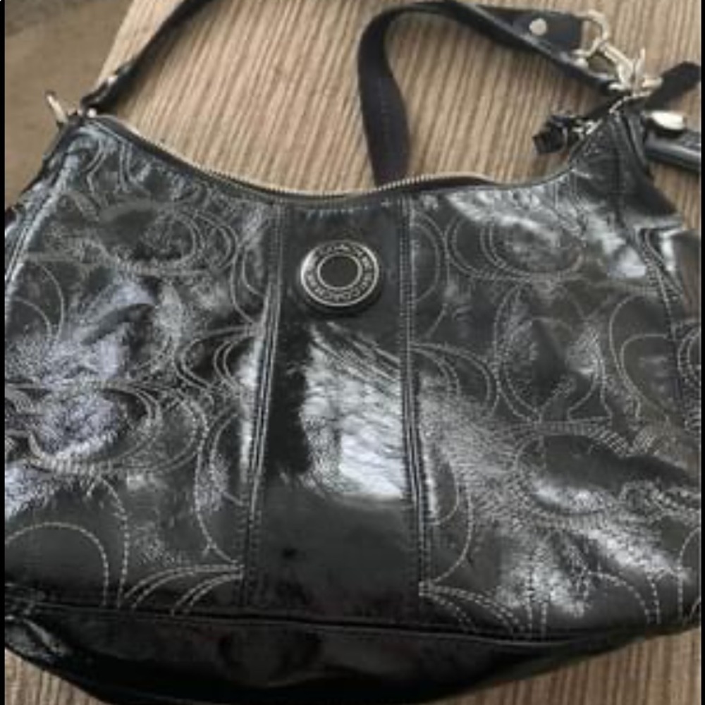 leather coach purse